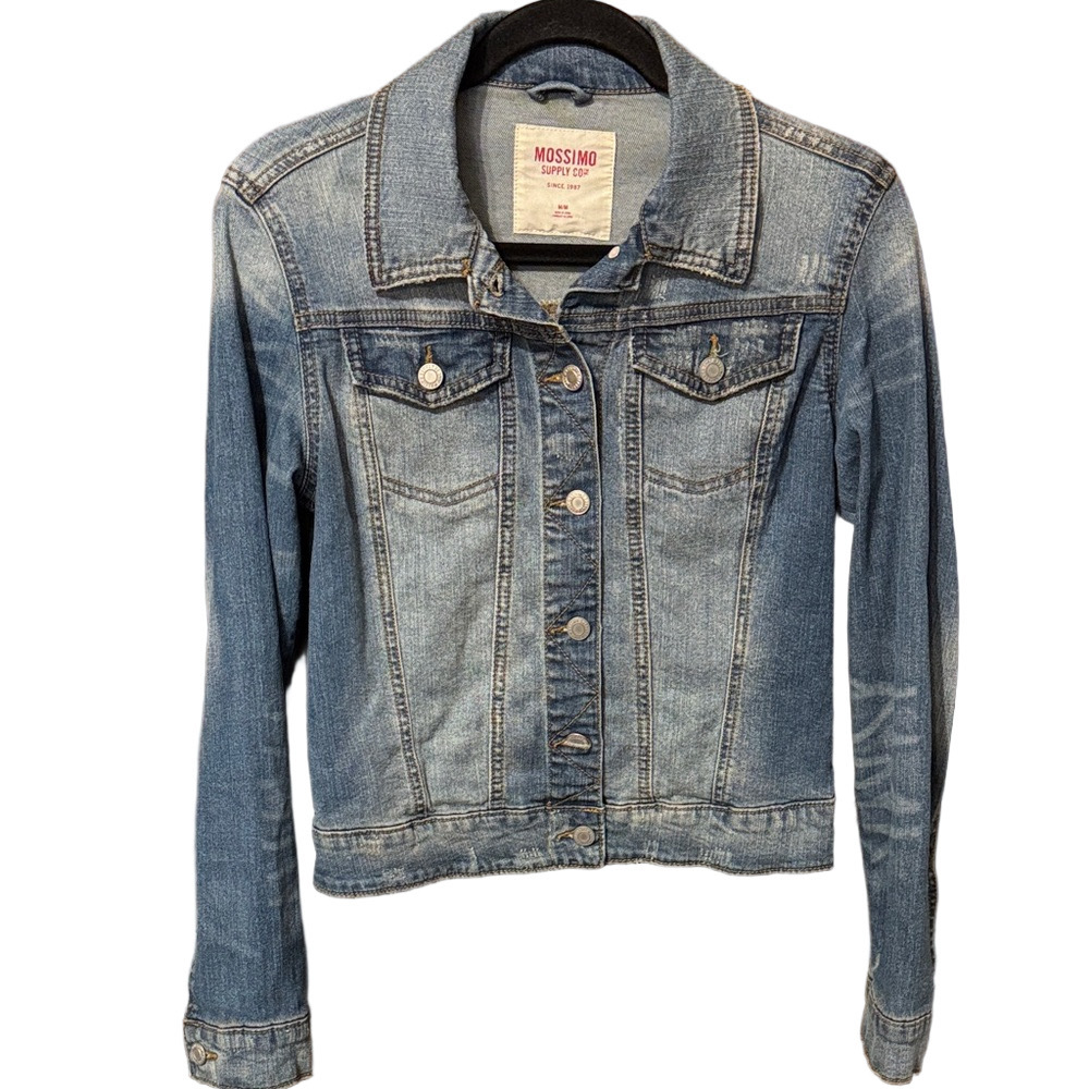 Mossimo Supply Co. Distressed Blue Jean Jacket